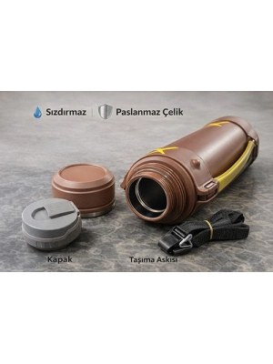 2500 ml Çift Katmanlı Vakumlu Paslanmaz Çelik Termos
