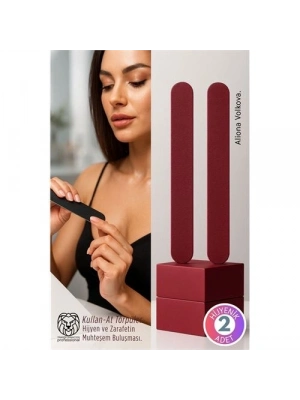 ® 2’li Bordo Safir Doku Çift Taraflı Ultra İnce Kullan-At Tırnak Törpüsü