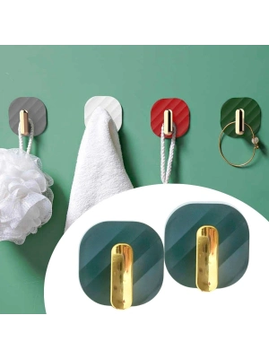 ®  2li Yapışkanlı Retro Askılık Dolap Kapak Kulpu Yeşil