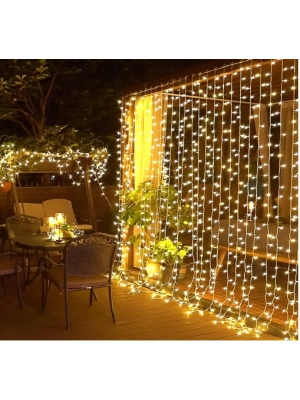 2x2 Metre Perde Led Sarı Işık