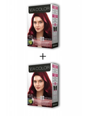 2X2 Tüp Krem Saç Boyası Seti Ateş Kızılı No:66.46