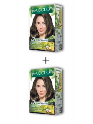 2X2 Tüp Krem Saç Boyası Seti Kumral No:7.0