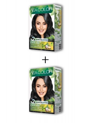 2X2 Tüp Krem Saç Boyası Seti Siyah No:1.0