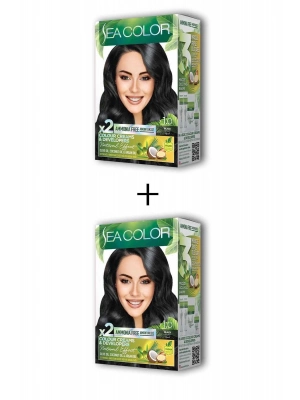2X2 Tüp Krem Saç Boyası Seti Siyah No:1.0