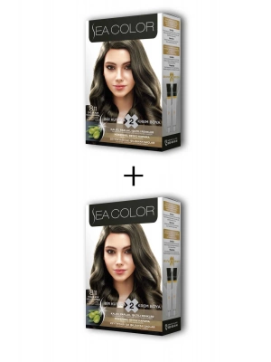 2X2 Tüp Krem Saç Boyası Seti Yoğun Açık Küllü Kumral No:8.11