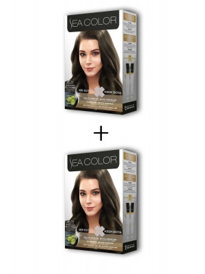 2X2 Tüp Krem Saç Boyası Seti Yoğun Koyu Küllü Kumral No:6.11