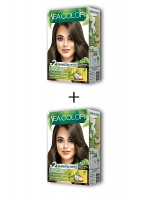 2X2 Tüp Krem Saç Boyası Seti Yoğun Küllü Kumral No:7.11