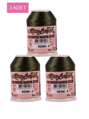 3 Adet Altınbaşak Oya ve Dantel İpi 20 gr - Royaleks - No: 004