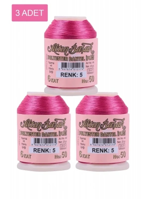 3 Adet Altınbaşak Oya ve Dantel İpi 20 gr - Royaleks - No: 005