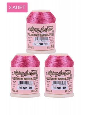 3 Adet Altınbaşak Oya ve Dantel İpi 20 gr - Royaleks - No: 019