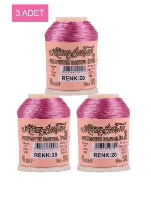 3 Adet Altınbaşak Oya ve Dantel İpi 20 gr - Royaleks - No: 020