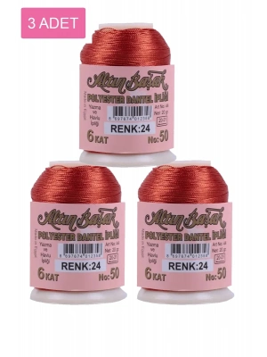 3 Adet Altınbaşak Oya ve Dantel İpi 20 gr - Royaleks - No: 024