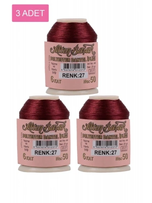 3 Adet Altınbaşak Oya ve Dantel İpi 20 gr - Royaleks - No: 027