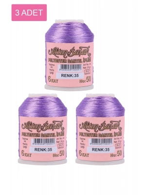 3 Adet Altınbaşak Oya ve Dantel İpi 20 gr - Royaleks - No: 035