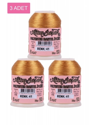 3 Adet Altınbaşak Oya ve Dantel İpi 20 gr - Royaleks - No: 041