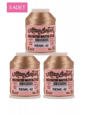 3 Adet Altınbaşak Oya ve Dantel İpi 20 gr - Royaleks - No: 042