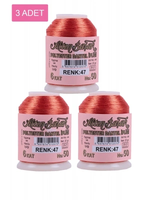 3 Adet Altınbaşak Oya ve Dantel İpi 20 gr - Royaleks - No: 047