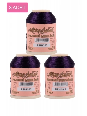 3 Adet Altınbaşak Oya ve Dantel İpi 20 gr - Royaleks - No: 062