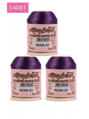 3 Adet Altınbaşak Oya ve Dantel İpi 20 gr - Royaleks - No: 063