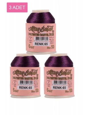 3 Adet Altınbaşak Oya ve Dantel İpi 20 gr - Royaleks - No: 065