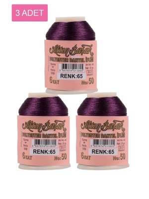 3 Adet Altınbaşak Oya ve Dantel İpi 20 gr - Royaleks - No: 065