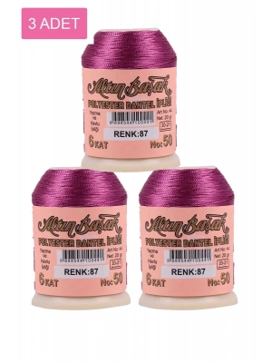 3 Adet Altınbaşak Oya ve Dantel İpi 20 gr - Royaleks - No: 087