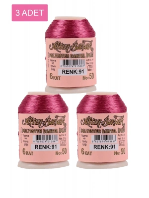 3 Adet Altınbaşak Oya ve Dantel İpi 20 gr - Royaleks - No: 091