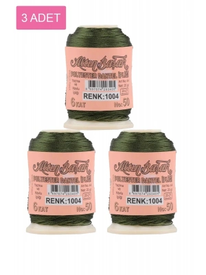 3 Adet Altınbaşak Oya ve Dantel İpi 20 gr - Royaleks - No: 1004