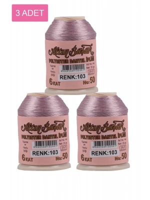 3 Adet Altınbaşak Oya ve Dantel İpi 20 gr - Royaleks - No: 103
