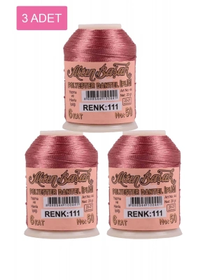 3 Adet Altınbaşak Oya ve Dantel İpi 20 gr - Royaleks - No: 111