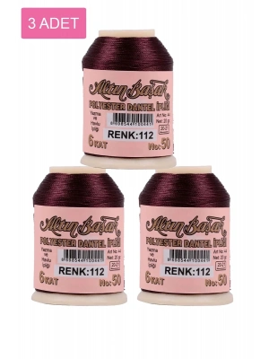 3 Adet Altınbaşak Oya ve Dantel İpi 20 gr - Royaleks - No: 112