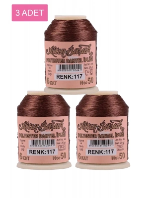 3 Adet Altınbaşak Oya ve Dantel İpi 20 gr - Royaleks - No: 117