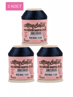 3 Adet Altınbaşak Oya ve Dantel İpi 20 gr - Royaleks - No: 135