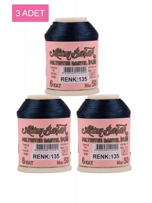 3 Adet Altınbaşak Oya ve Dantel İpi 20 gr - Royaleks - No: 135