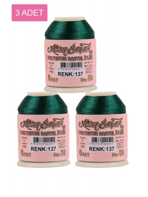 3 Adet Altınbaşak Oya ve Dantel İpi 20 gr - Royaleks - No: 137