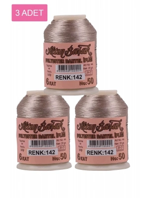 3 Adet Altınbaşak Oya ve Dantel İpi 20 gr - Royaleks - No: 142