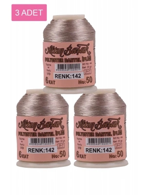 3 Adet Altınbaşak Oya ve Dantel İpi 20 gr - Royaleks - No: 142