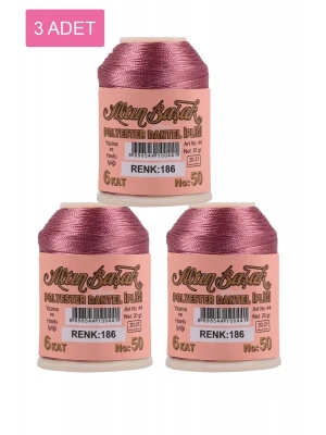 3 Adet Altınbaşak Oya ve Dantel İpi 20 gr - Royaleks - No: 186