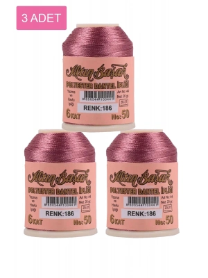 3 Adet Altınbaşak Oya ve Dantel İpi 20 gr - Royaleks - No: 186