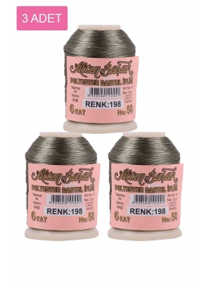 3 Adet Altınbaşak Oya ve Dantel İpi 20 gr - Royaleks - No: 198