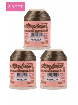 3 Adet Altınbaşak Oya ve Dantel İpi 20 gr - Royaleks - No: 229