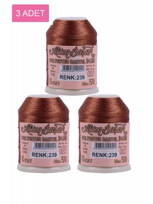 3 Adet Altınbaşak Oya ve Dantel İpi 20 gr - Royaleks - No: 239