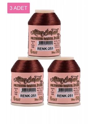 3 Adet Altınbaşak Oya ve Dantel İpi 20 gr - Royaleks - No: 251