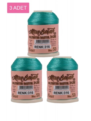 3 Adet Altınbaşak Oya ve Dantel İpi 20 gr - Royaleks - No: 316