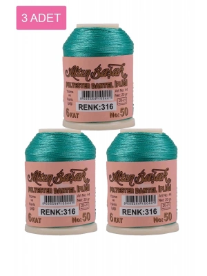 3 Adet Altınbaşak Oya ve Dantel İpi 20 gr - Royaleks - No: 316