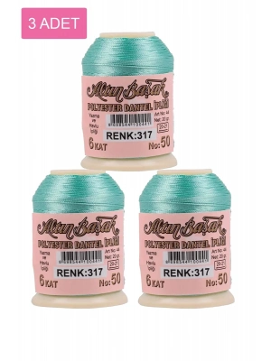 3 Adet Altınbaşak Oya ve Dantel İpi 20 gr - Royaleks - No: 317
