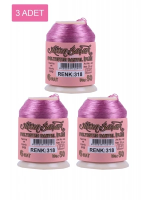 3 Adet Altınbaşak Oya ve Dantel İpi 20 gr - Royaleks - No: 318