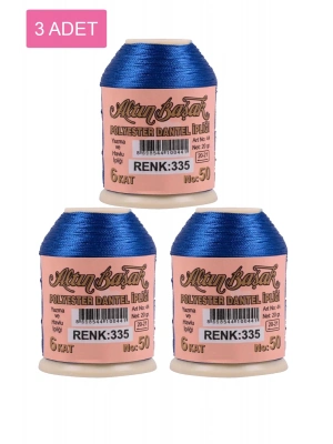 3 Adet Altınbaşak Oya ve Dantel İpi 20 gr - Royaleks - No: 335