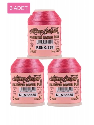 3 Adet Altınbaşak Oya ve Dantel İpi 20 gr - Royaleks - No: 338