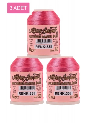 3 Adet Altınbaşak Oya ve Dantel İpi 20 gr - Royaleks - No: 338